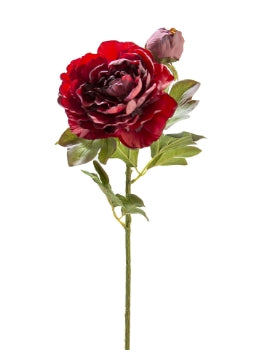 245047BU 27" Peony Spray Burgandy