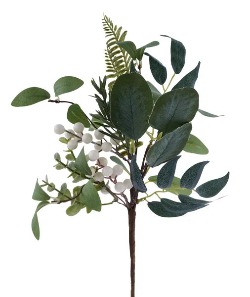 XV768827 16"L Mixed Foliage/Berry Pick Green/White