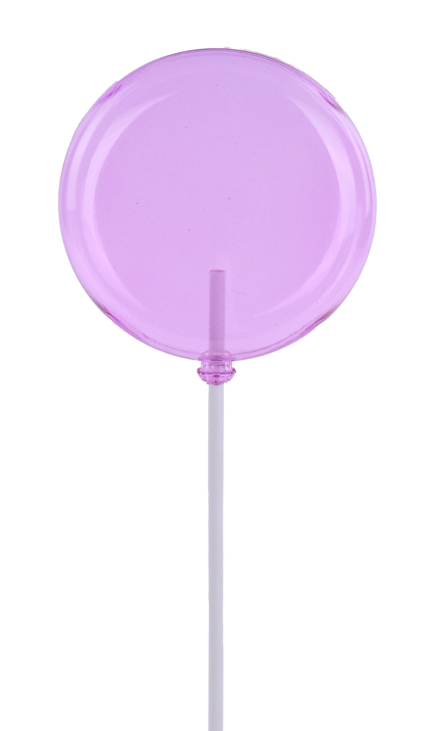 XC116213 100mm Clear Lollipop with Stick – Lavender – 9.75" OAL