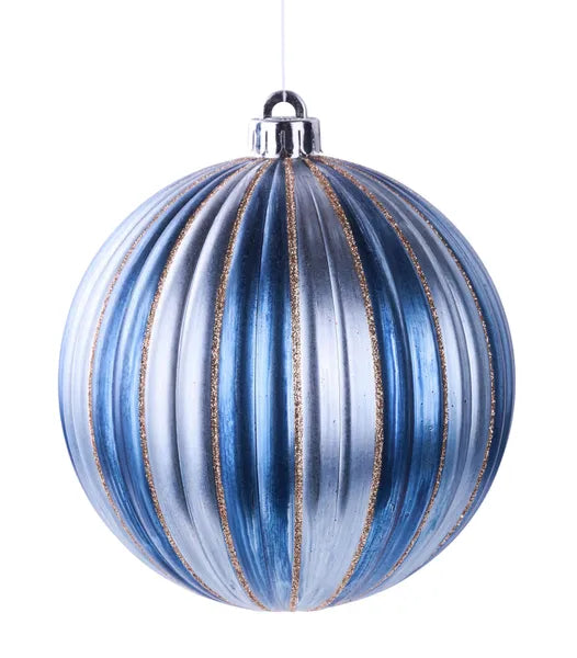 XJ5265EH 150Mm Glitter Vertical Stripe Ball Multi Blue/Gold
