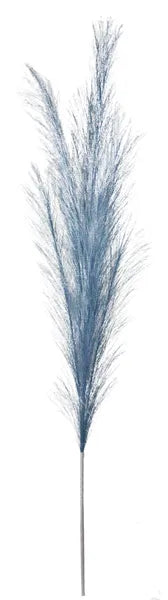FG625549 38"L Metallic Grass Plume Spray Smoke Blue
