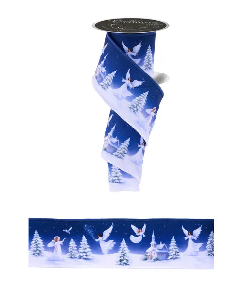 LS1086RT 2.5" x 10yd Angel Winter Scene White/Blue/Grn