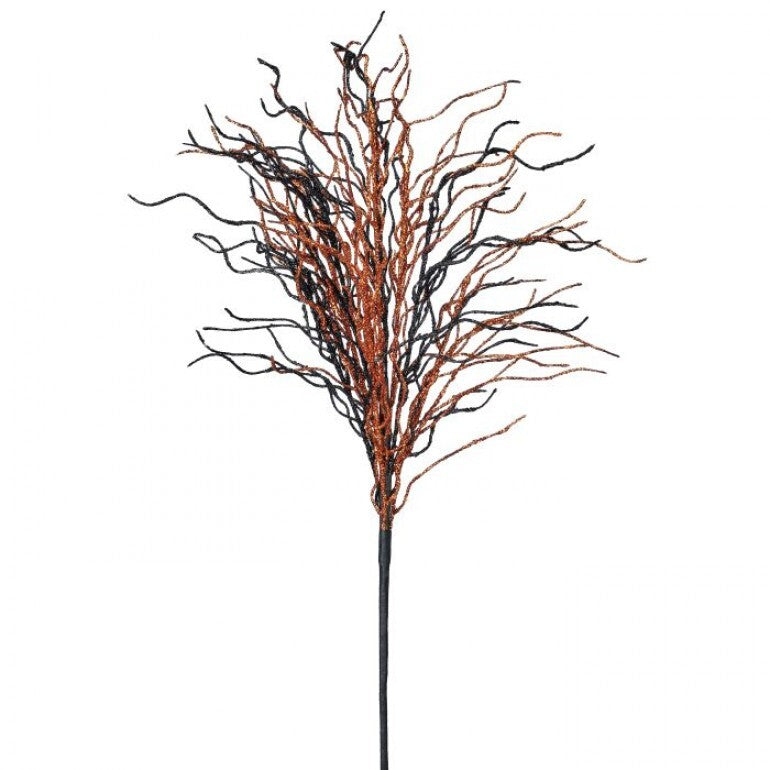 MTH13310 28" Glitter Web Spray Orange/Black