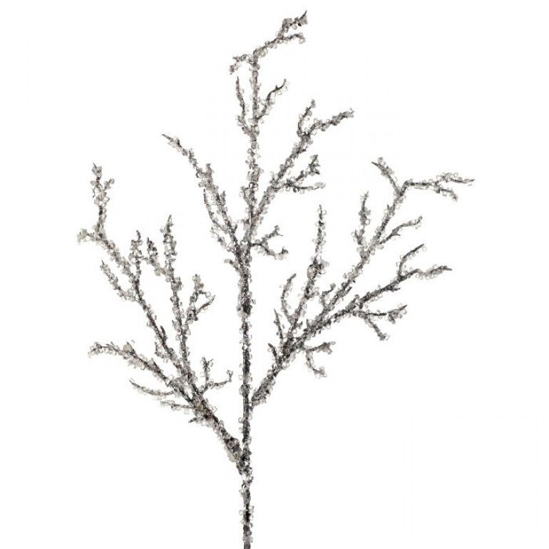 MTX68048 19" Plastic Sparkle Twig Spray Brown/Silver