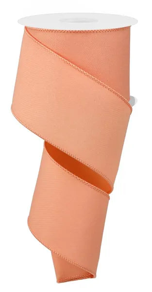 RGE120321 2.5" x 10yd Diagonal Weave Fabric Peach