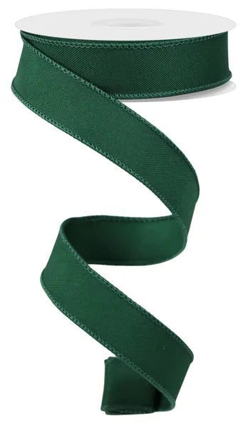 RGE720212 7/8" x 10yd Diagonal Weave Hunter Green