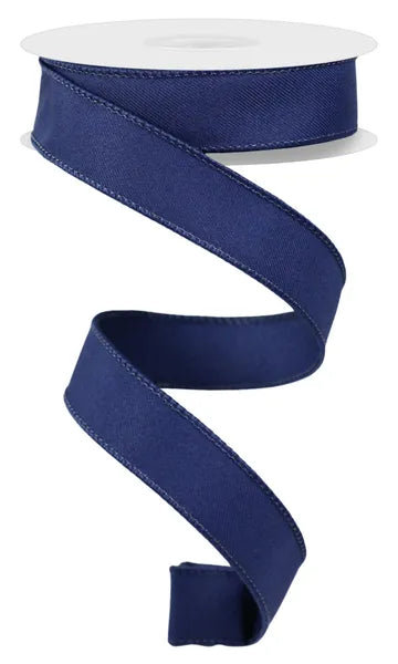 RGE720219 7/8" x 10yd Diagonal Weave Navy Blue