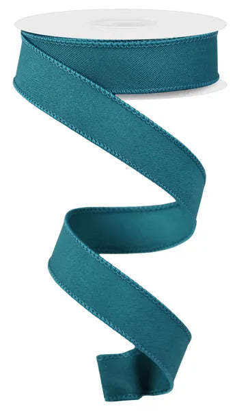 RGE720234 7/8" x 10yd Diagonal Weave Dark Teal