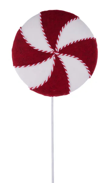 XC1209 21.5"L Peppermint Candy Pick Red/White