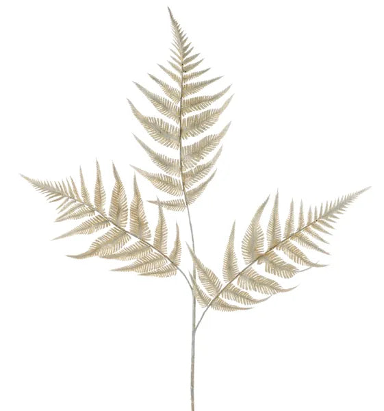 XS2487E4 26"L Brushed Fern Leaf Spray Sage Green/Gold