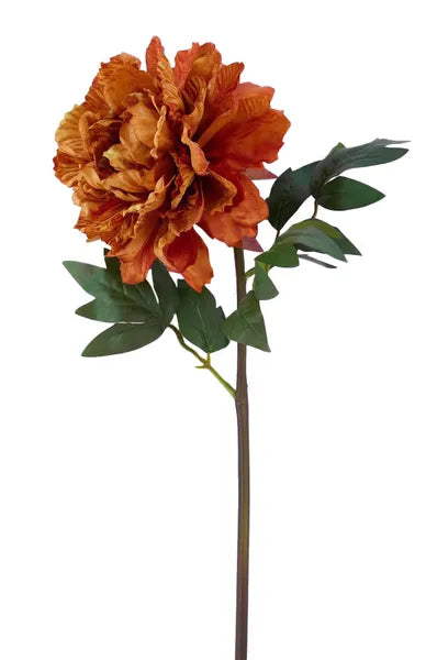 FS387835 23"L Velvet/Satin Peony Orange/Yellow