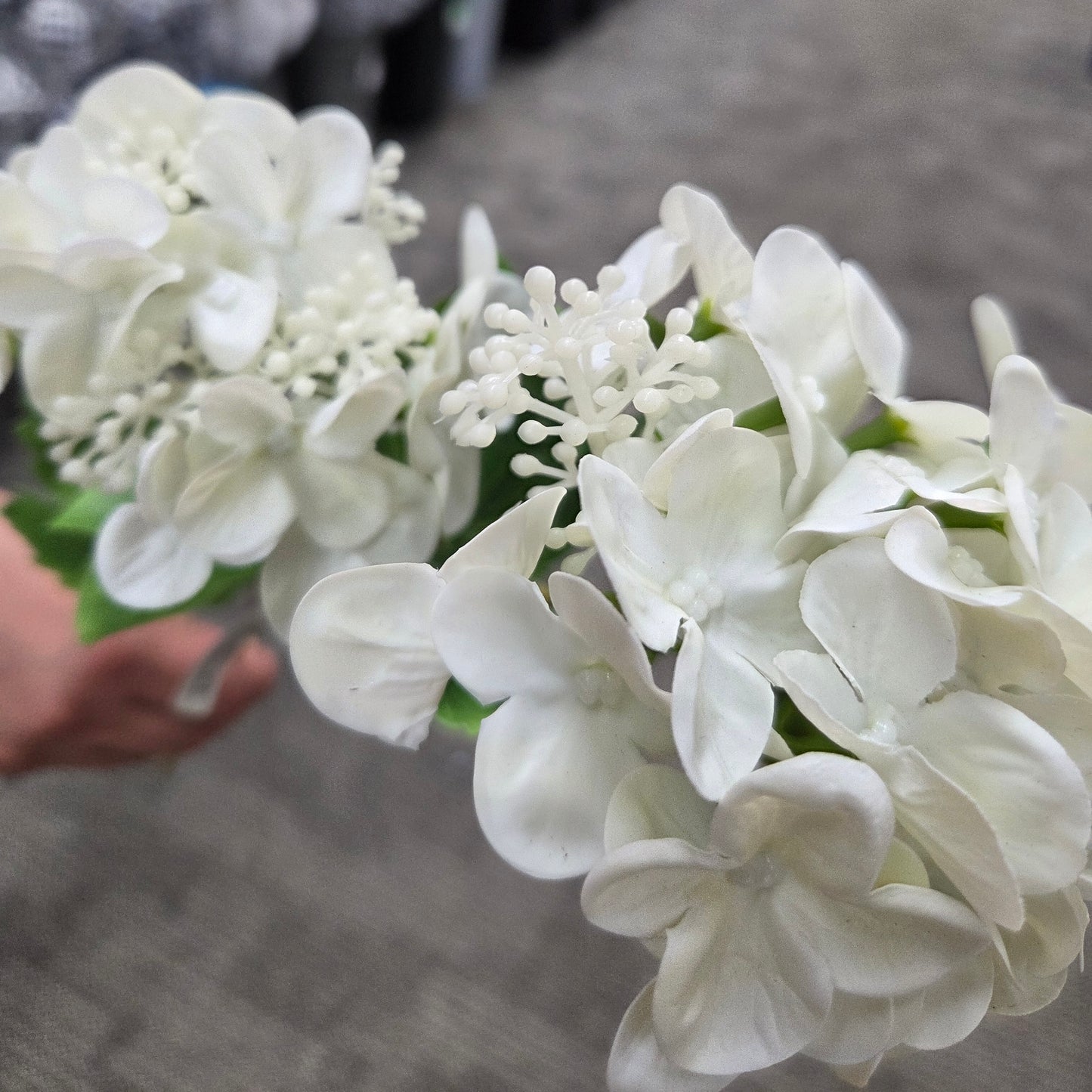 2255151WH 19" Hydrangea Seed Spray White