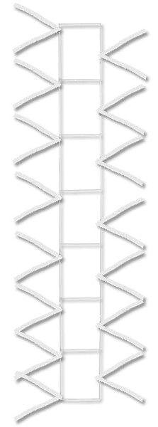 XX758627 36"Lx4"W Wire Pencil Work Rail White