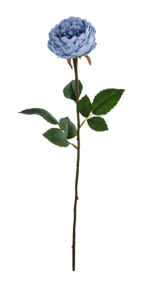 FS375044 25"L Cabbage Rose Stem Smoke Blue