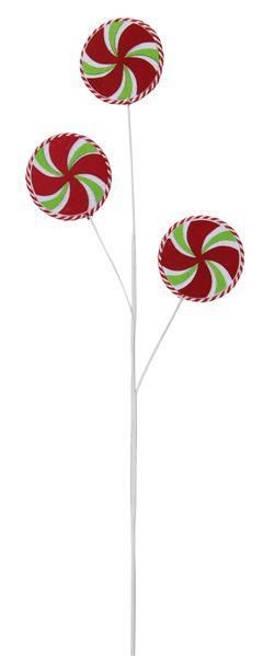 XS108651 31.5"L Peppermint Candy Spray Red/White/Lime