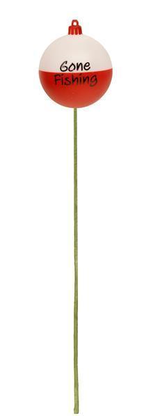 XP3762 15"Oal Gone Fishing Bobber Pick Red/White/Black