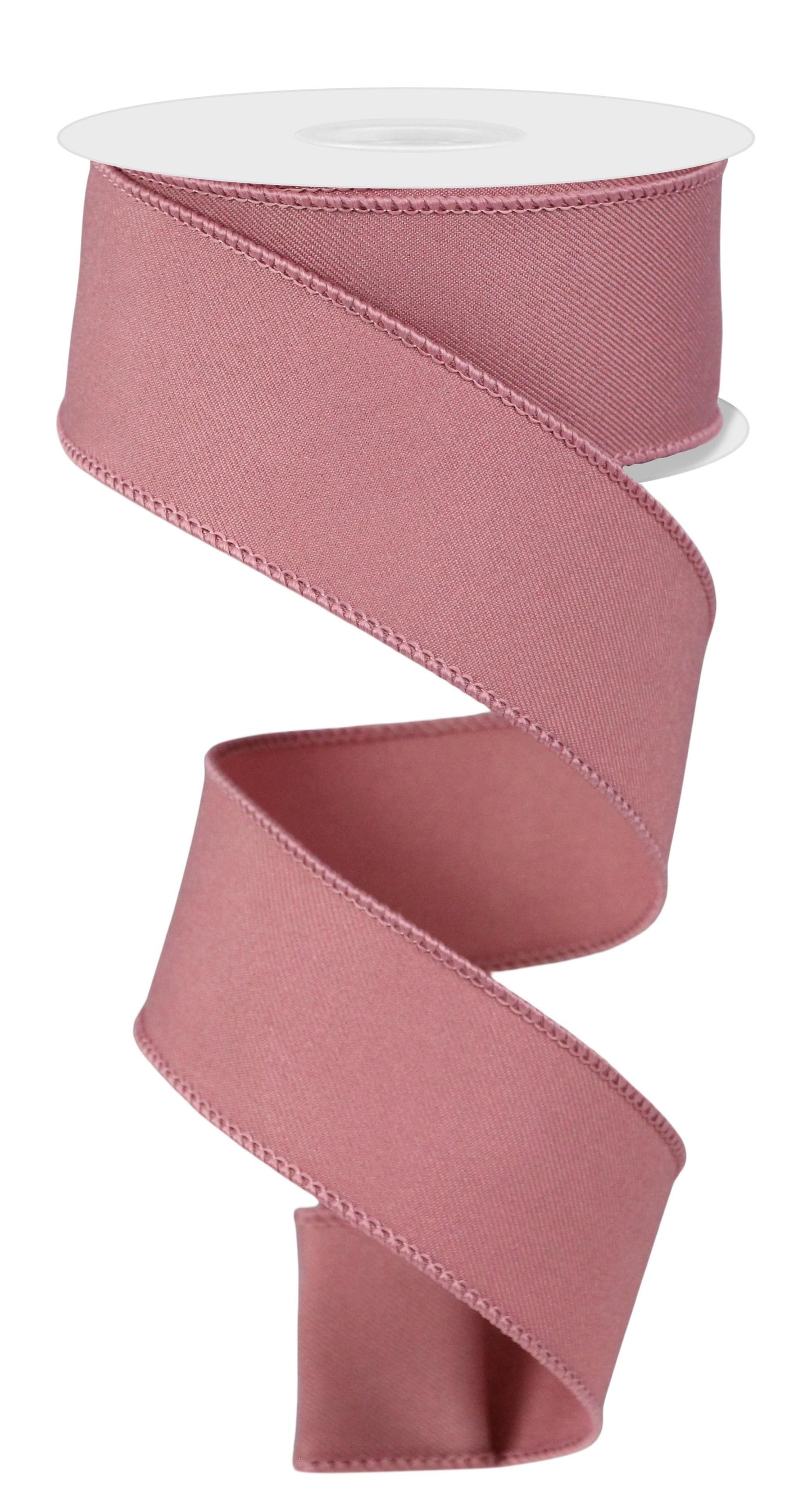 RGE1202EH 1.5" x 10yd Diagonal Weave Fabric Dusty Rose