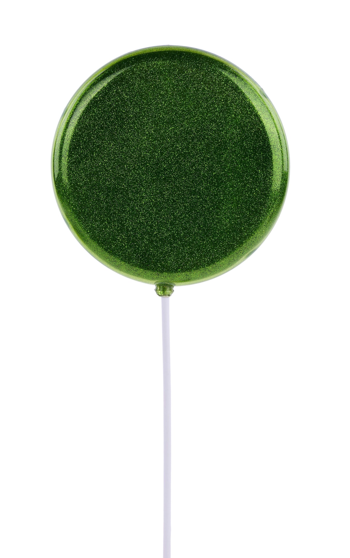 XC120769 150mm Glitter Lollipop with Stick – Lime Green – 13.75" OAL