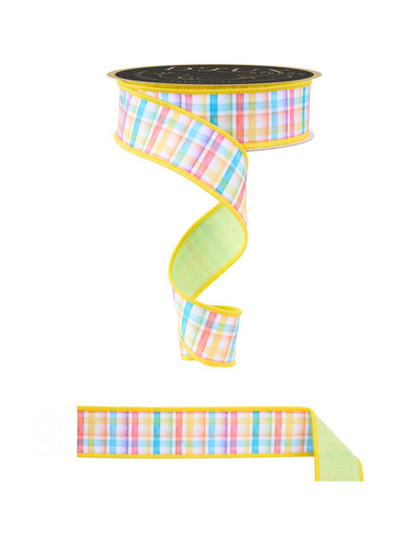 LX1018RT 1.5" x 10yd Watercolor Plaid/Fused Multi