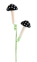 63249BK 22" Polkadot Mushroom Spray X2 Black