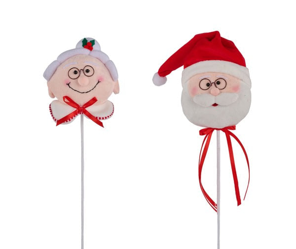 XP1038 15"L Mrs. Claus Pick Red/White/Blk/Grn/Gold
