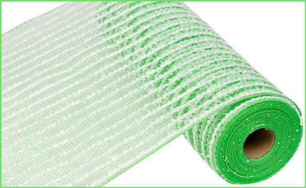 RY810266 10.25" x 10yd Drift/Pp Mesh Lime/White