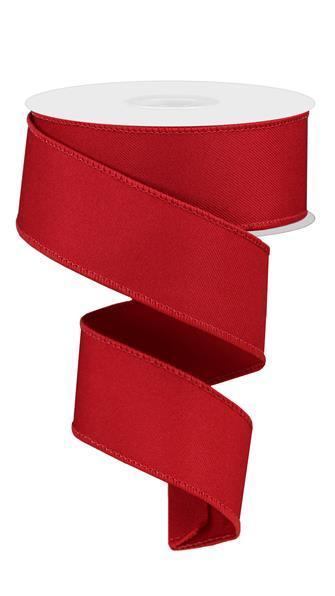 RGE120224 1.5" x 10yd Diagonal Weave Fabric Red