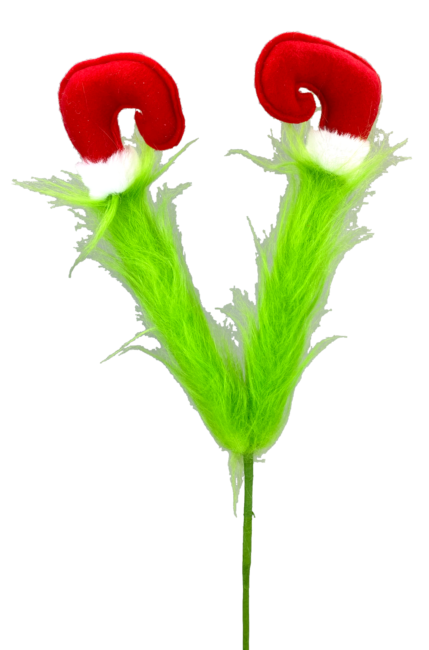 85180GN 23"H Green Monster Leg Spray Green/Red/White