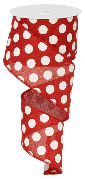 RX9146W7 2.5" x 10yd Medium Multi Dots Red/White