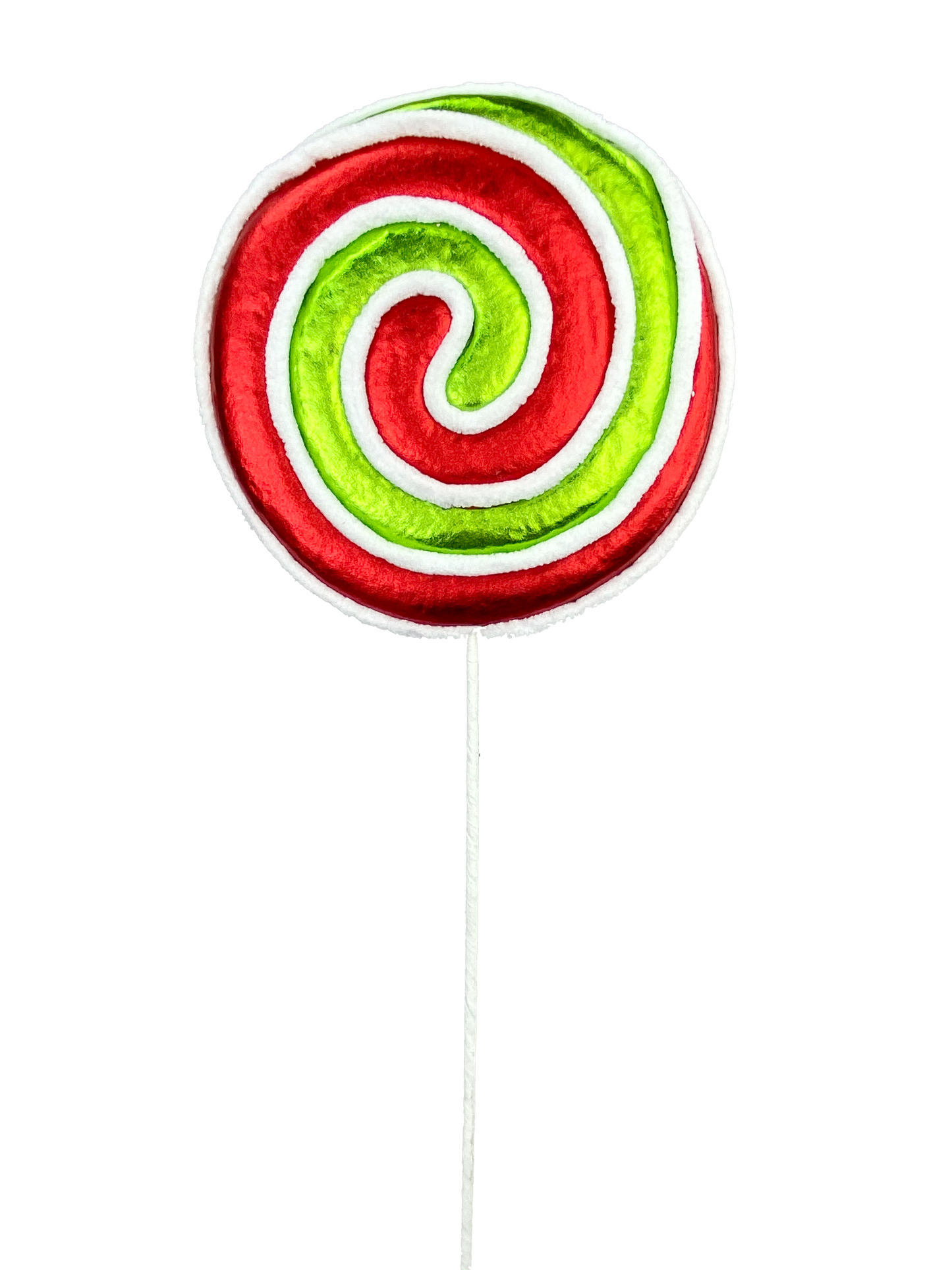 85220RWG 26"HX8"Dia Metallic Lollipop Spray Red/White/Green