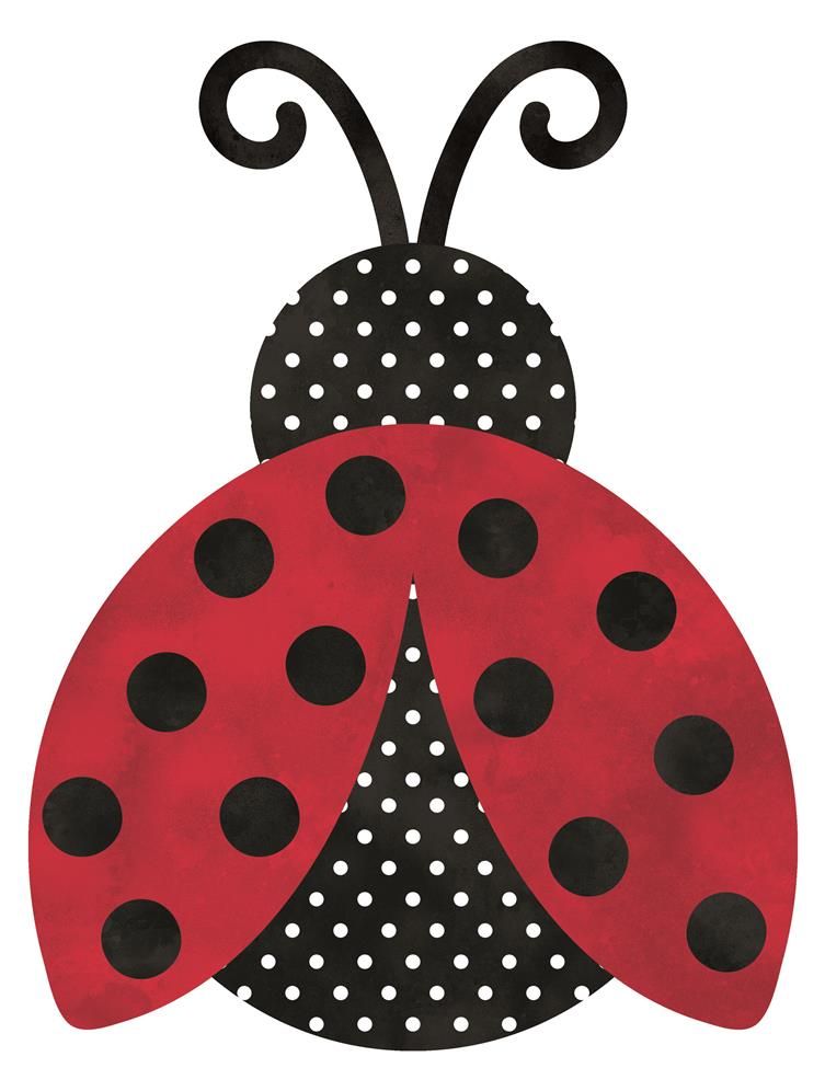 MD0705 12"H x 9.25"L Metal/Embossed Ladybug Red/Black/White