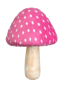 63248PK H16XW5" Polkadot Mushroom Pick Pink