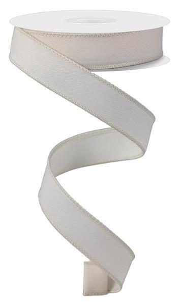 RGE720233 7/8" x 10yd Diagonal Weave Ivory