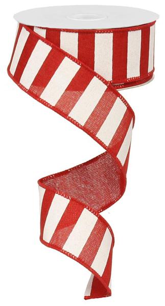 RX9148W7 1.5" x 10yd Horizontal Stripe Red/White