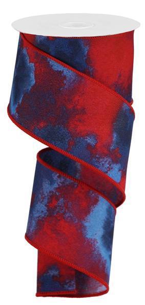 RGB1014A1 2.5" x 10yd Watercolor Blend Red/White/Blue