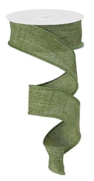 RG12782Y 1.5" x 10yd Royal Burlap Fern Green