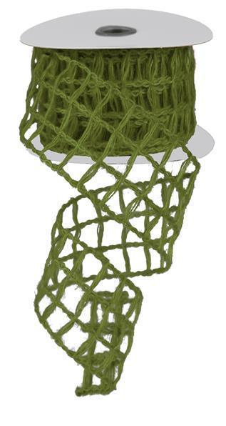RW58042Y 2.5" x 10yd Jute Netting Fern Green