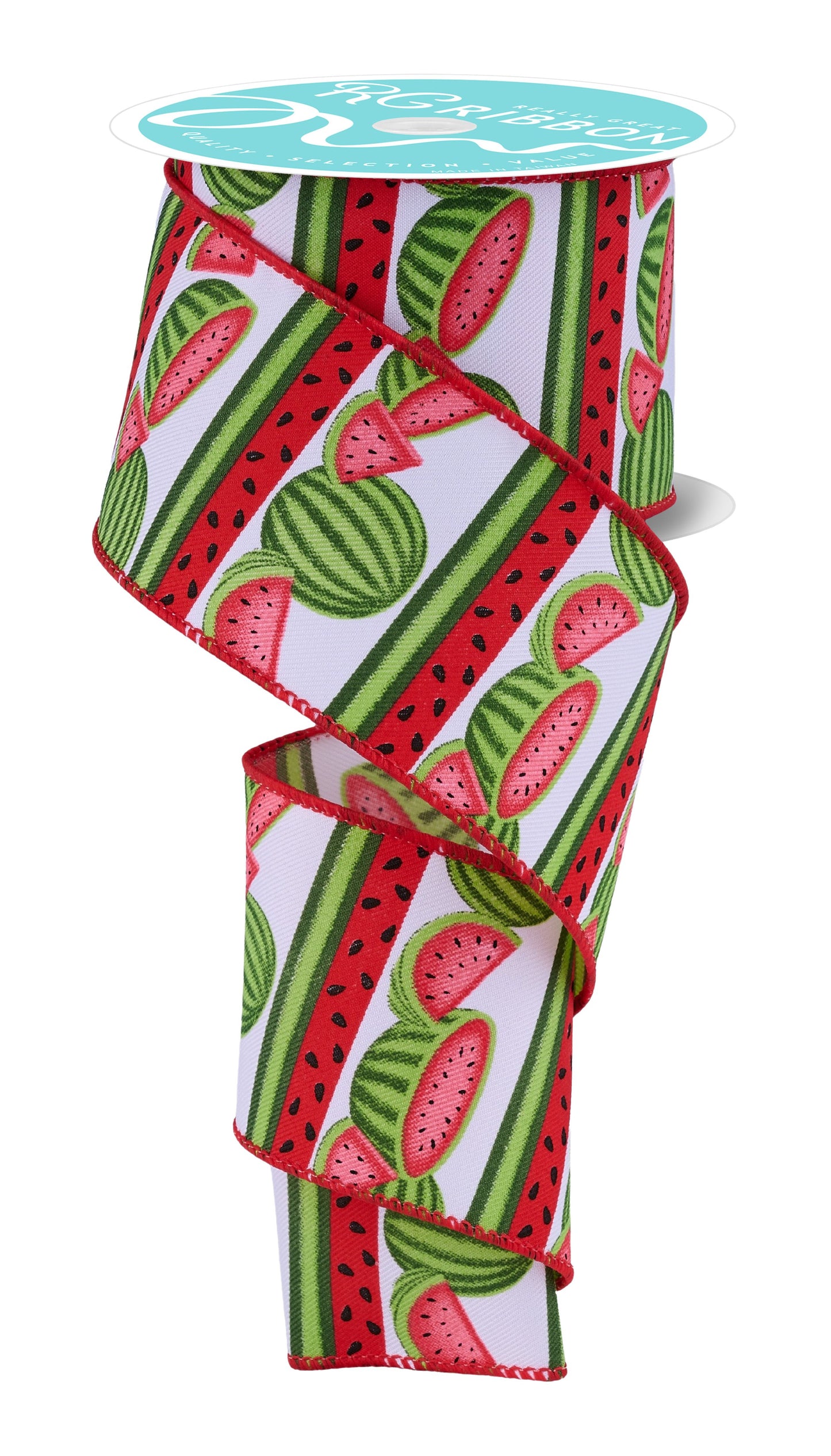 RGH126227 2.5" x 10yd Watermelons White/Red/Pink/Green/Blck