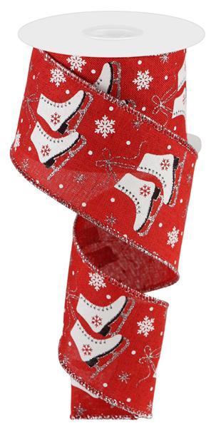 RGC157424 2.5"X10yd Ice Skates/Royal Red/Slvr/White/Black