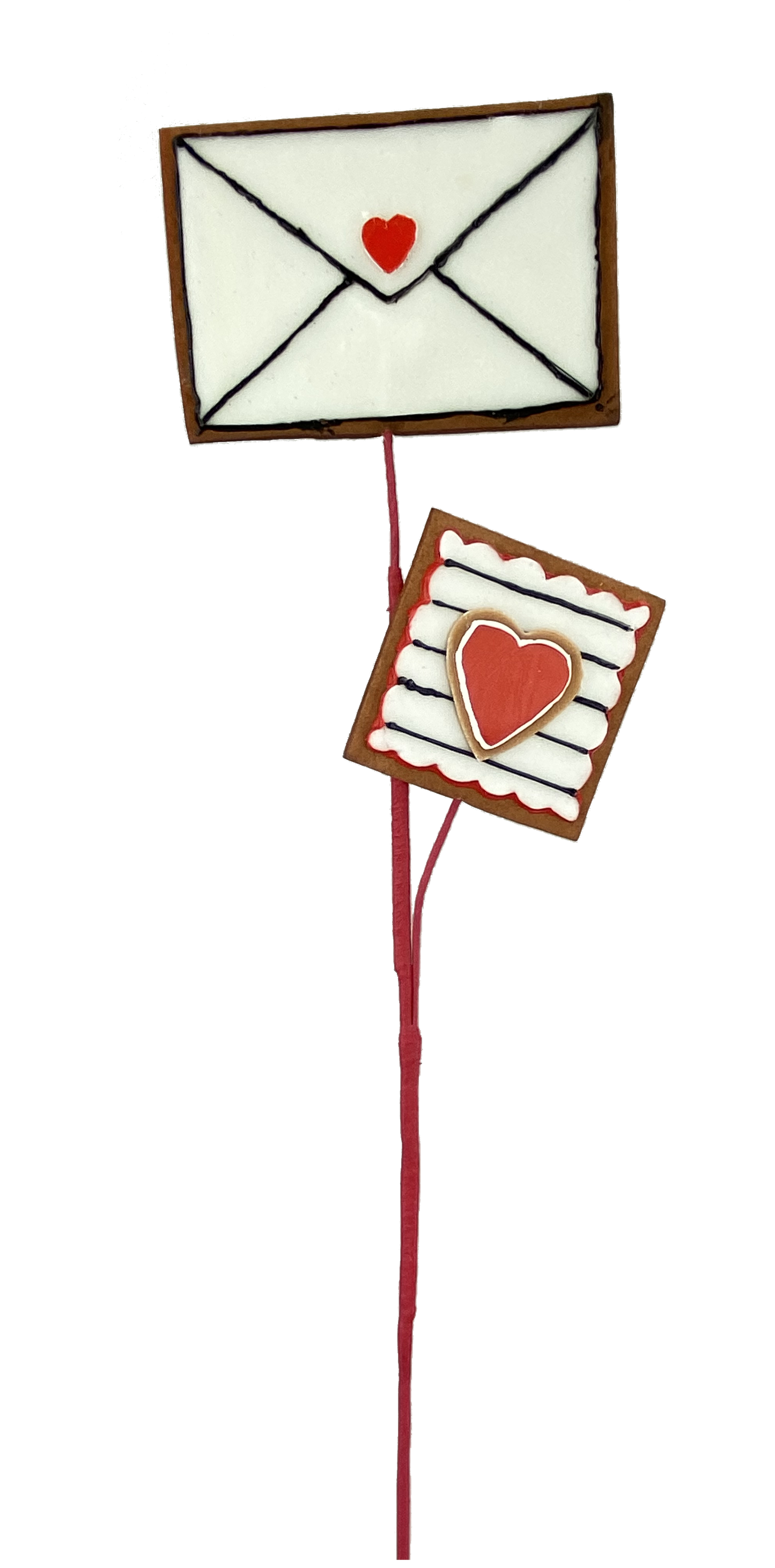 63138RDWT 24" Love Letter Stamp Spray X2 Red/White