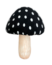 63248BK H16"XW5" Polkadot Mushroom Pick Black