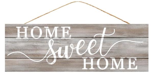 AP818944 15"L X 5"H Home Sweet Home Grey Washed/White