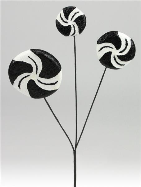 XP3806M9 16"L Candy W/Stripes Pick Black/White