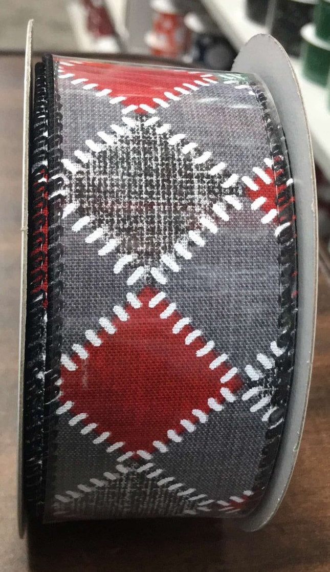 711360951 1.5"X10YDS Patches Gray/Red/White