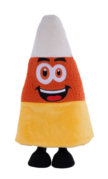 HA2027 16"H Standing Candy Corn W/Face/Feet Yellow/Orange/White/Black