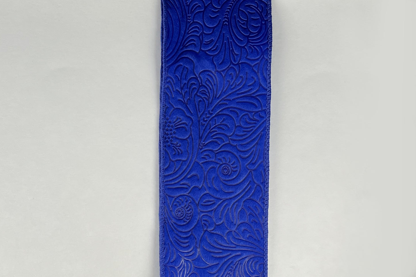 42466-40-25 2.5"X10YDS Embossed Flower Blue