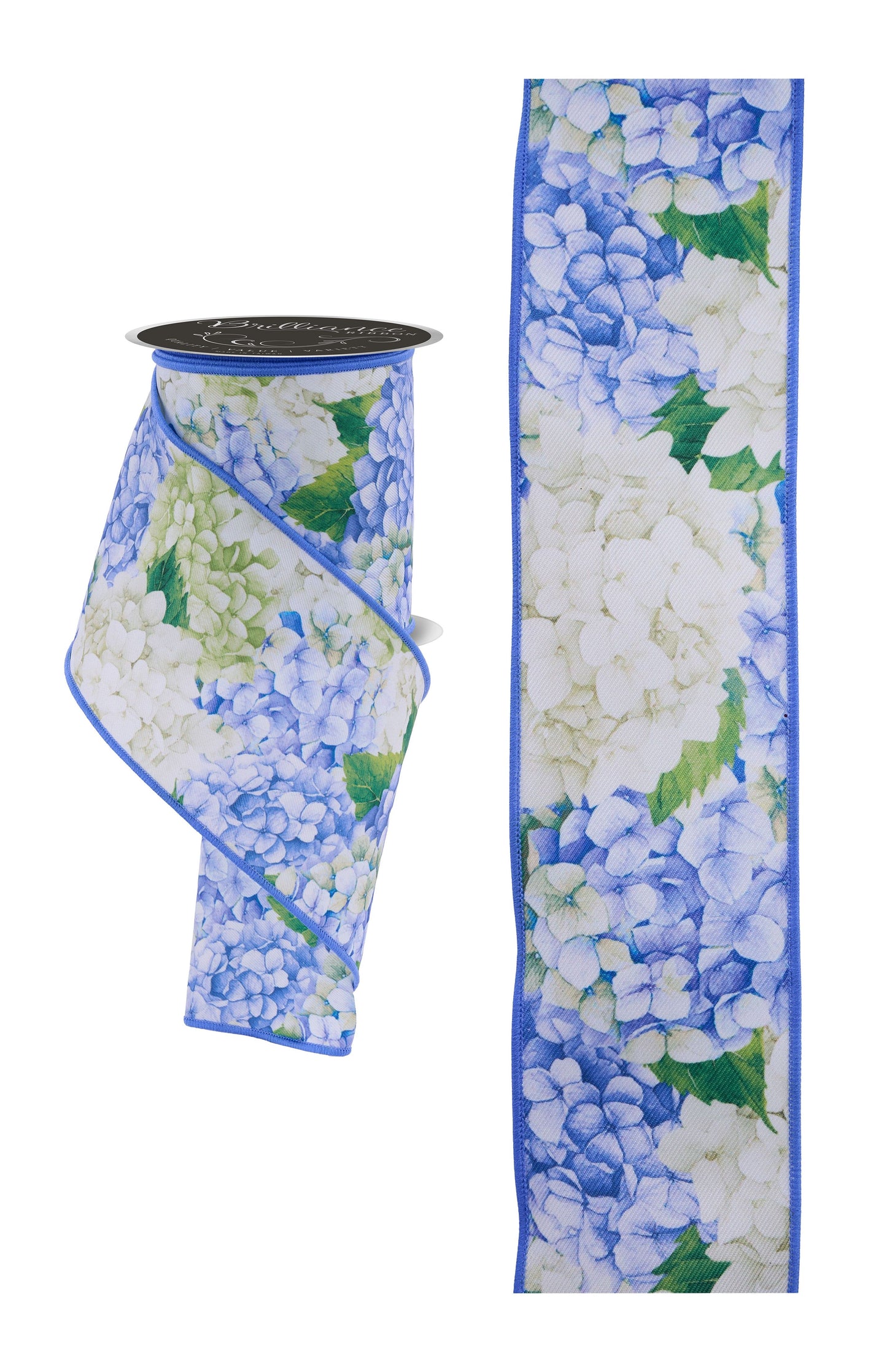 LS123203 2.5" x 10yd Hydrangea Ivory/Blue/Green