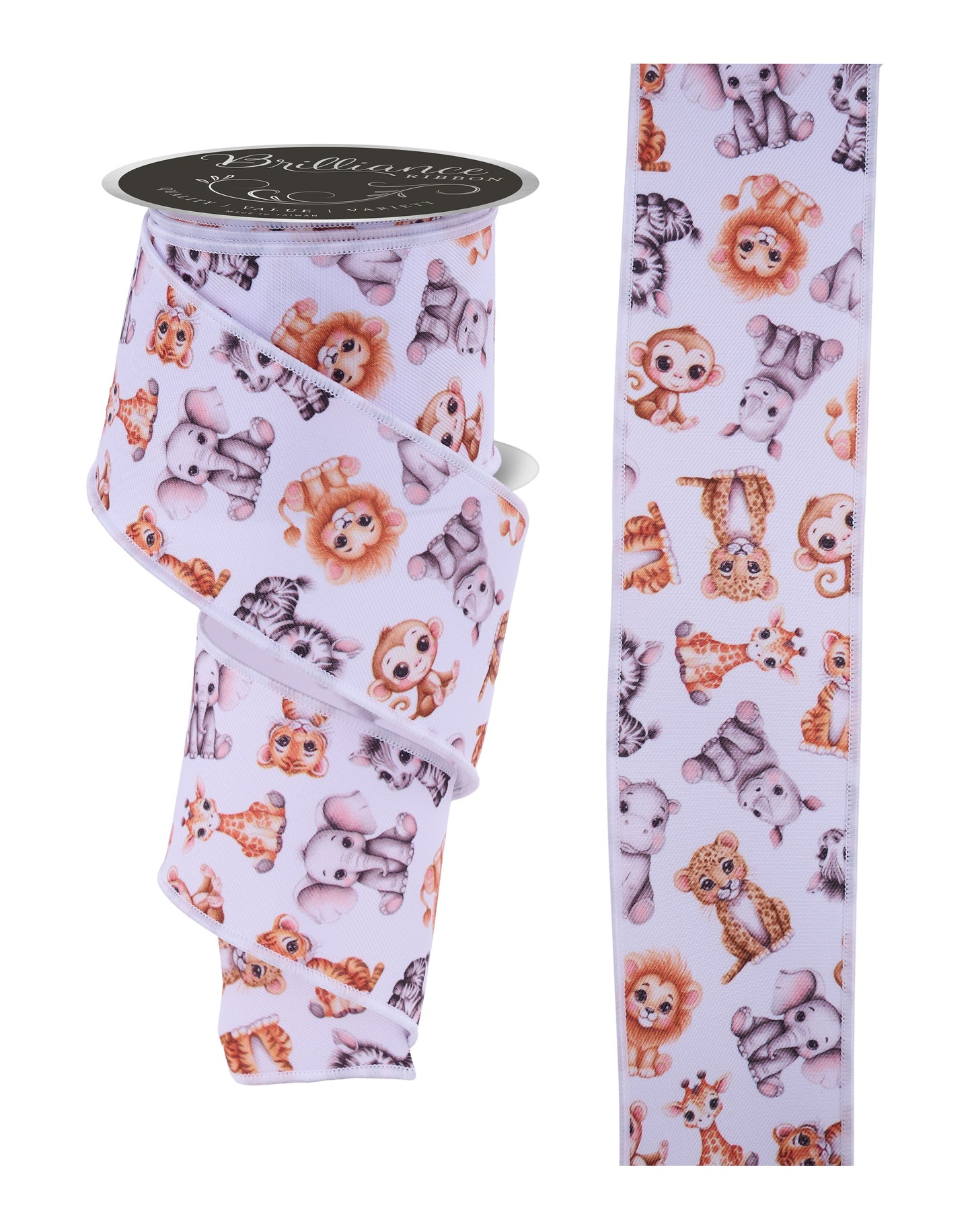 LS1202RT 2.5" x 10yd Baby Animals Wht/Orng/Brown