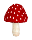 63248RD H16"XW5" Polkadot Mushroom Pick Red