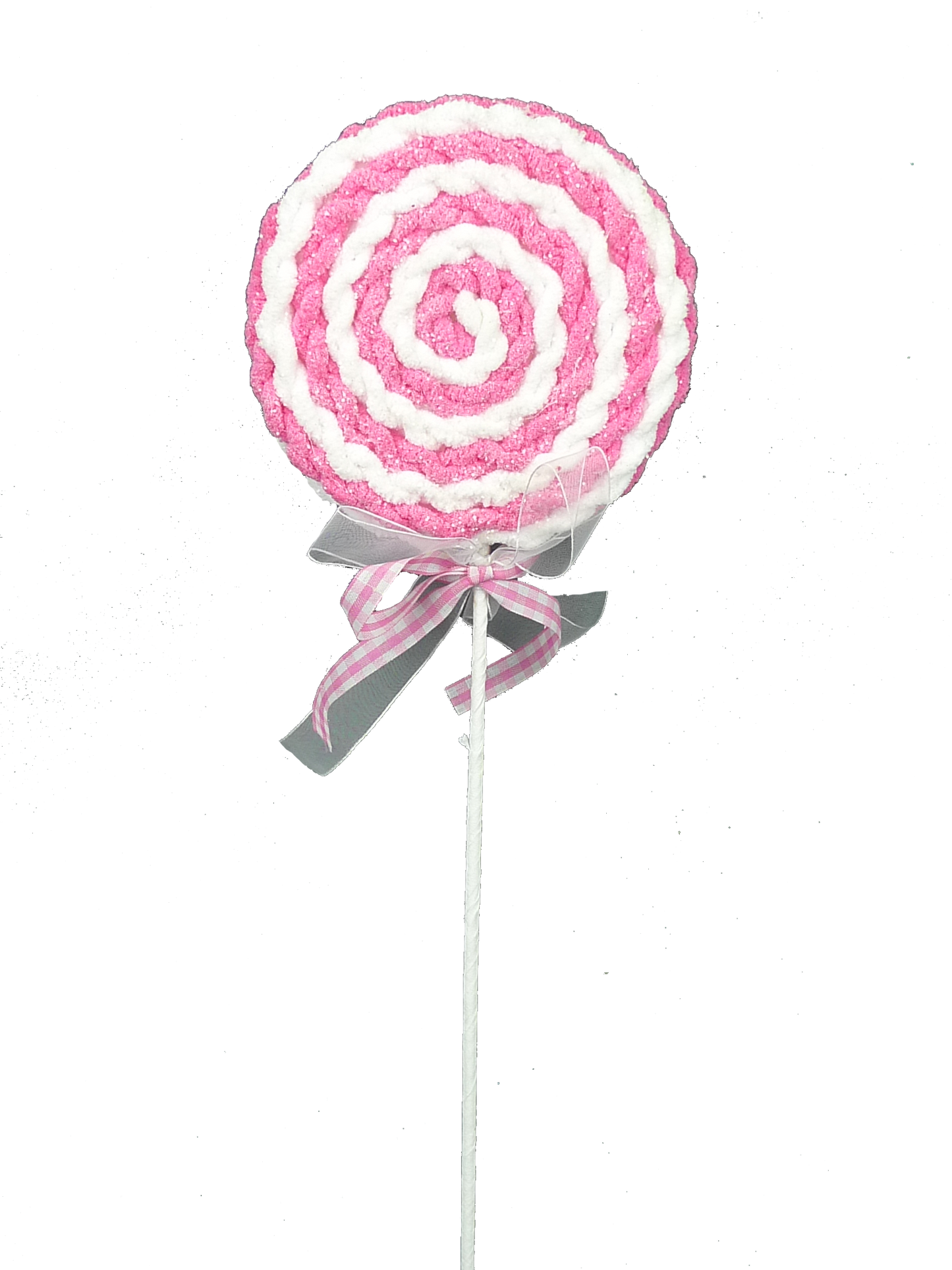 84085PKWT 22"H Lollipop Pink/White